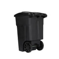 48 gal Black Polyethylene Wheeled Garbage Can P802167