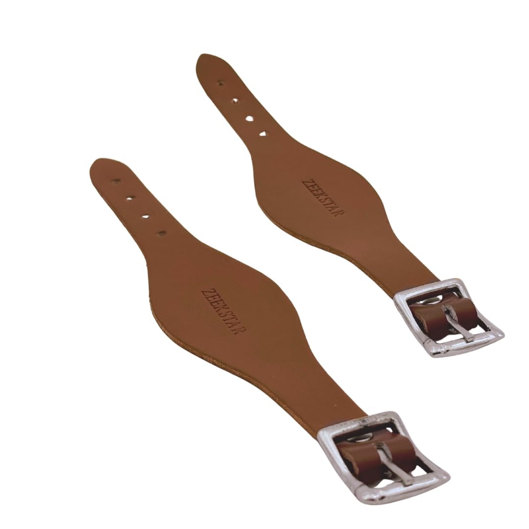 Leather Stirrup Hobble Straps with Stainless Steel Buckle P567177