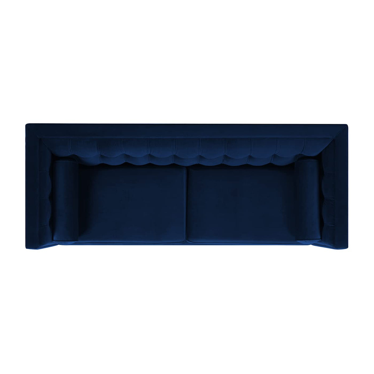 Navy Blue Velvet Tufted Sofa H2254