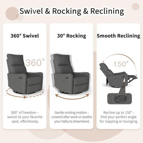 Manual Swivel Rocker Recliner Chair H5316