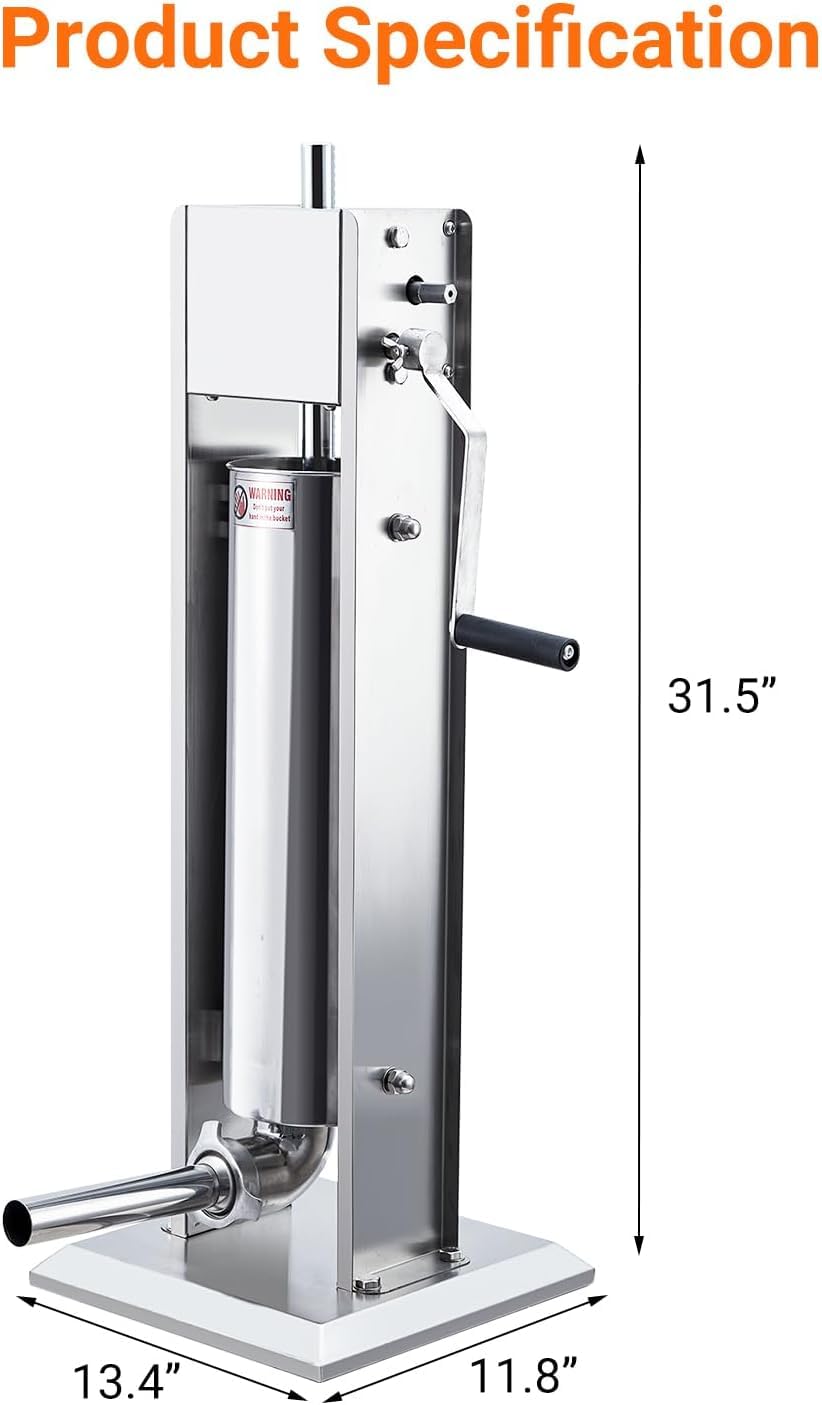 15L Sausage Stuffer with 5 Stainless Steel Tubes K65769