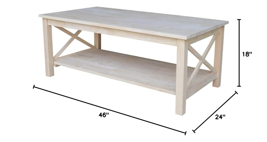 Unfinished Solid Wood Coffee Table M897637