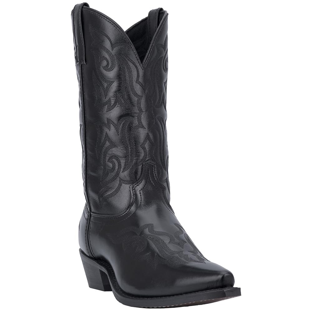 Black Mid Calf Pull On Boots F364236