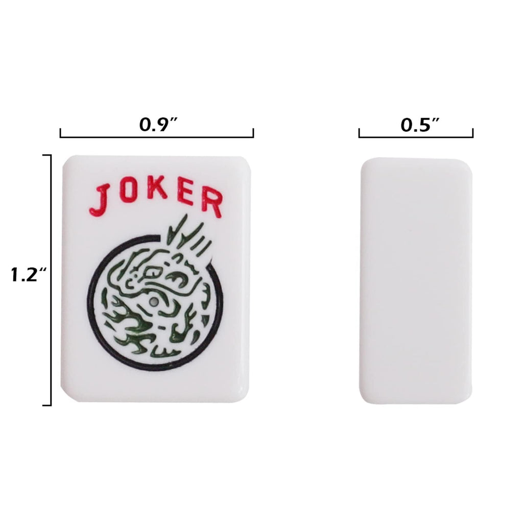 American Mahjong Set 166 White Tiles with Red Bag and Racks E45748