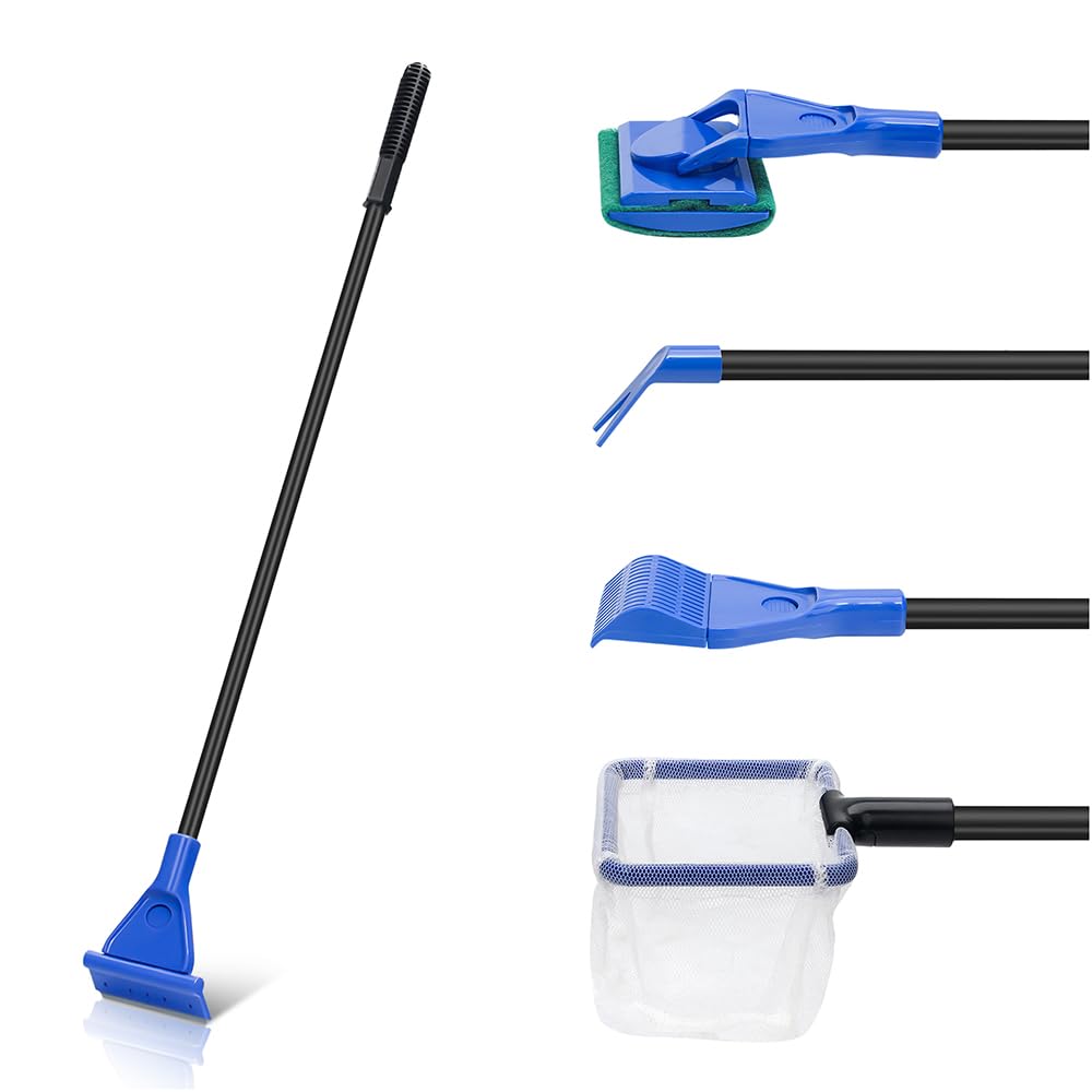 5 in 1 Fish Tank Cleaner Kit with 19 Inch Anti-Slip Handle P870090