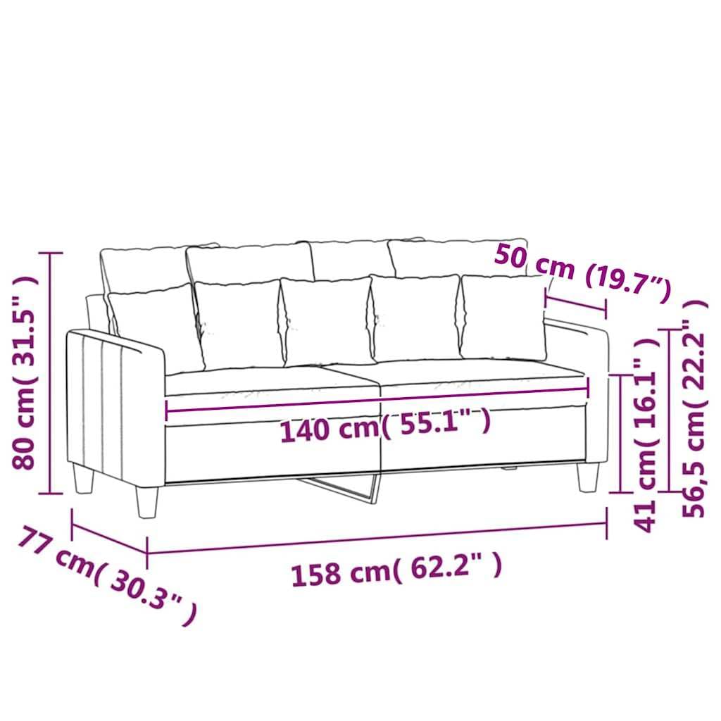 Velvet 2-Seater Sofa F8391