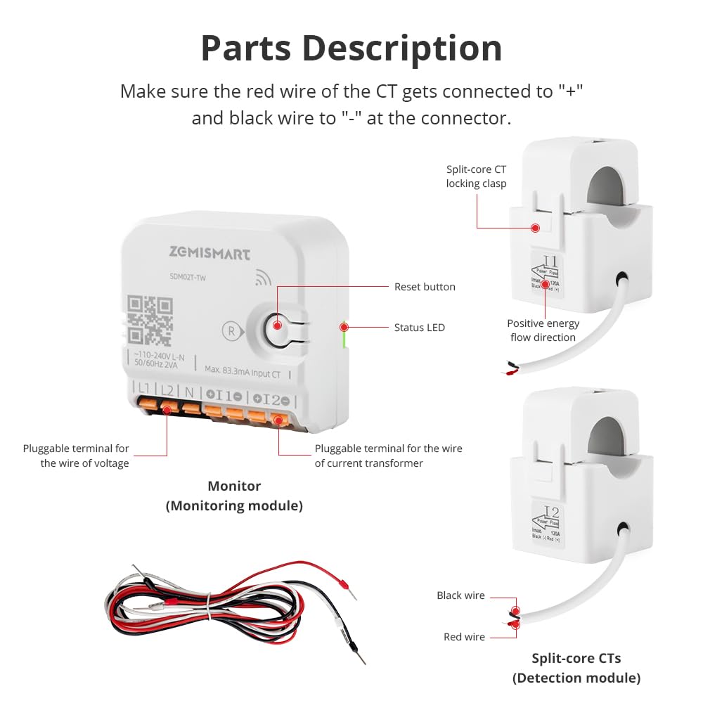 WiFi Home Energy Monitor with 2 x 120A CTs S159322