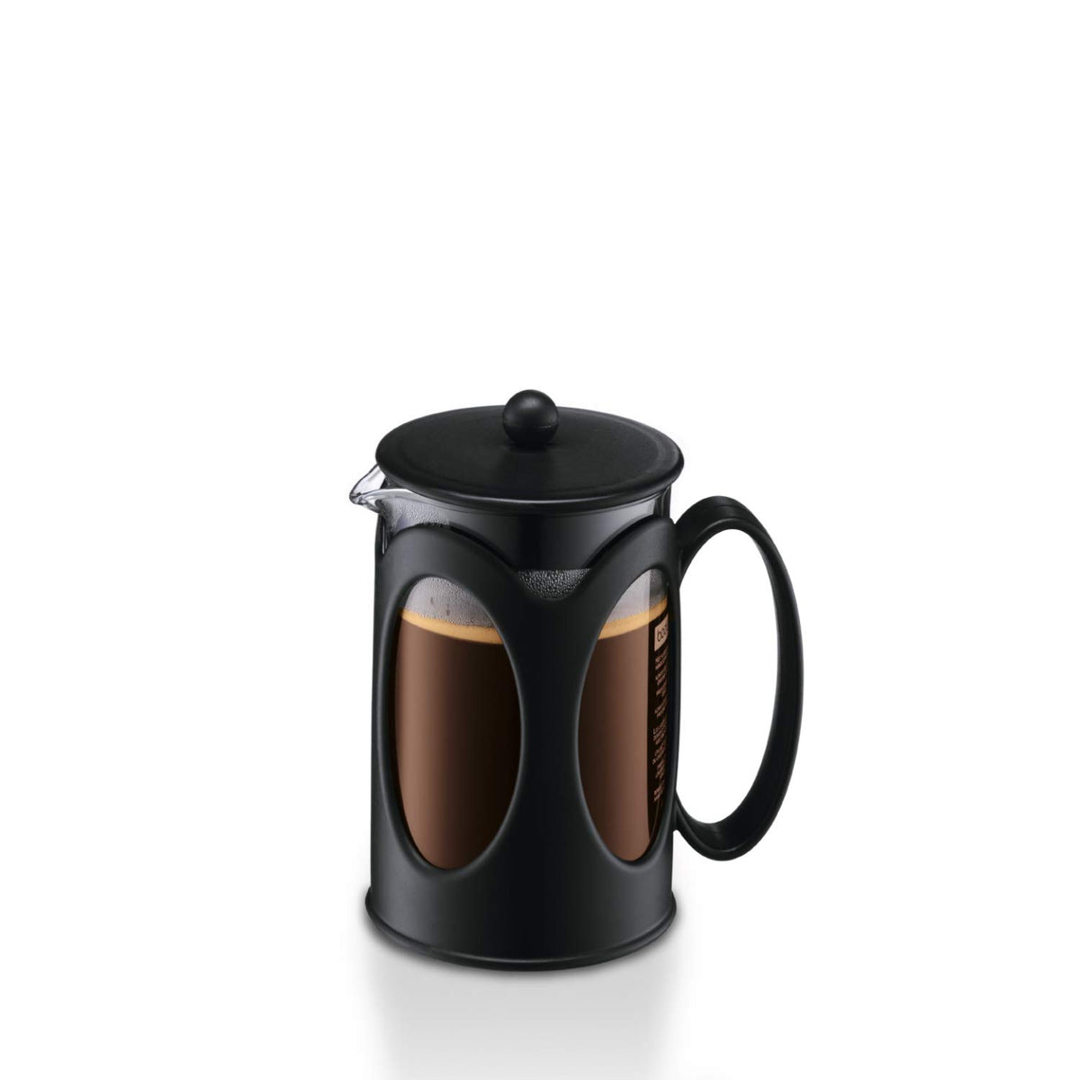 Black 4-Cup Borosilicate Glass French Press Coffee Maker Z79268