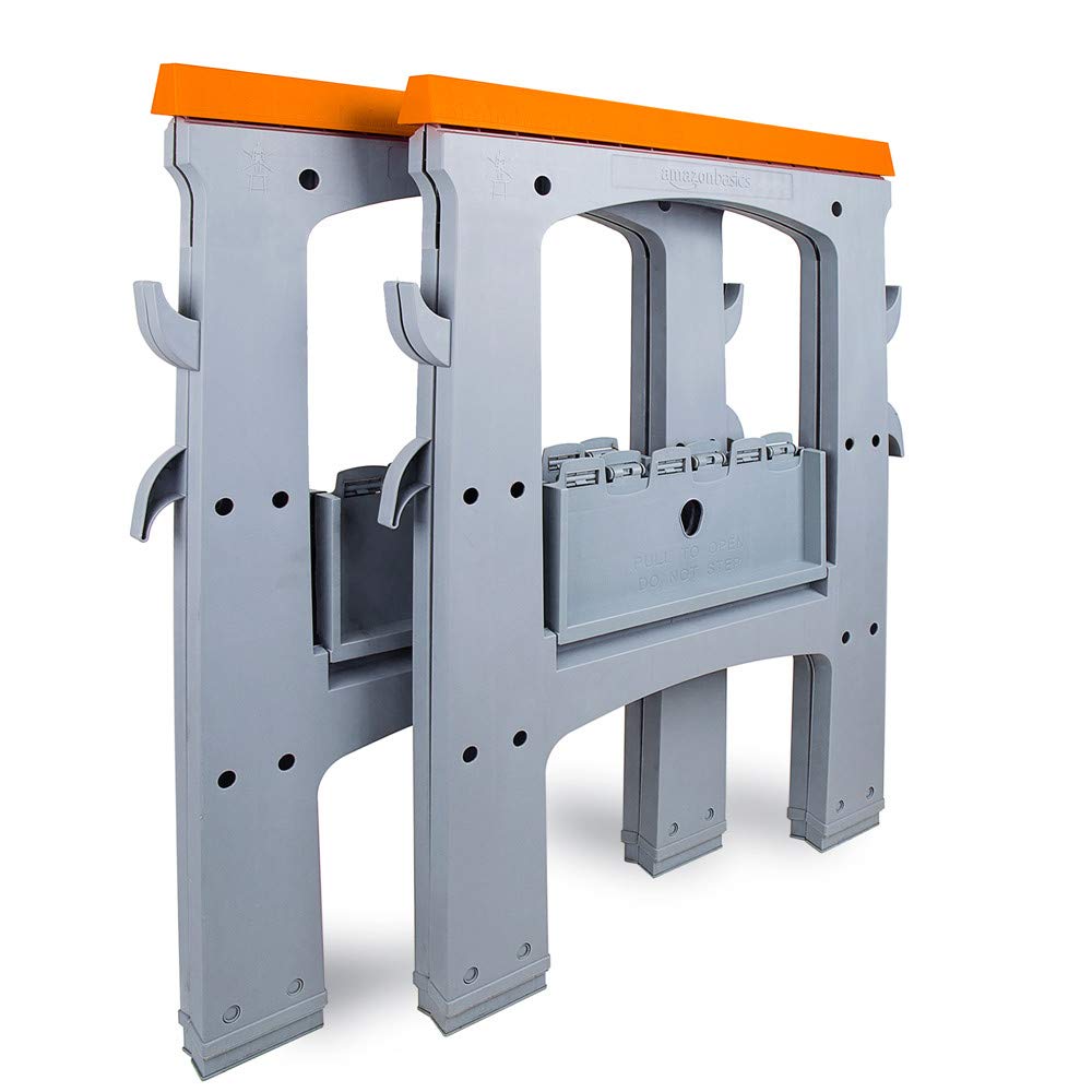 Rectangular Folding Sawhorse, 900 Pound Capacity, Set of 2 S538