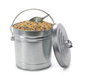 6 Gallon Galvanized Steel Round Trash Can with Locking Lid K535047
