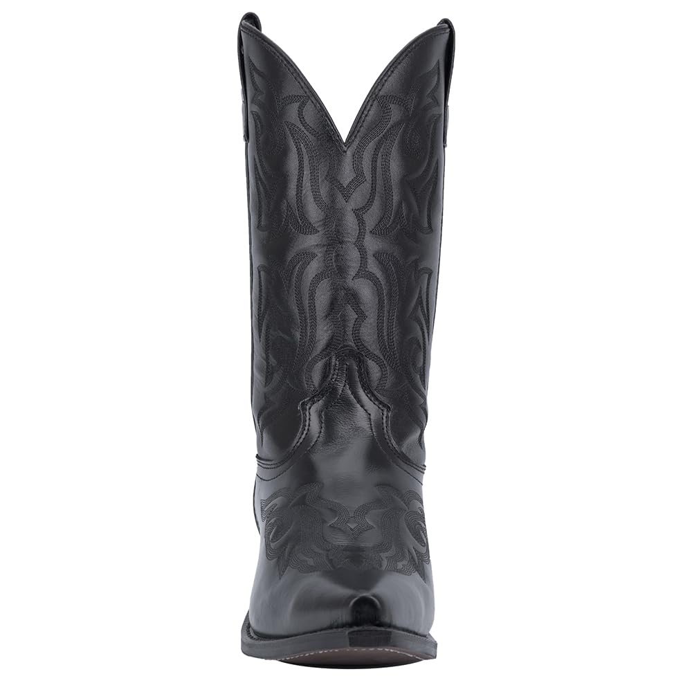 Black Mid Calf Pull On Boots F364236