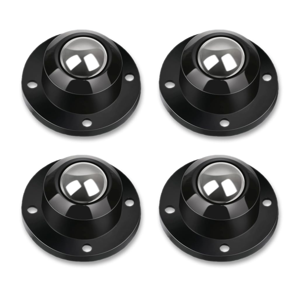 Self Adhesive Caster Wheels 0.8 Inch Black 4 Pack R82165