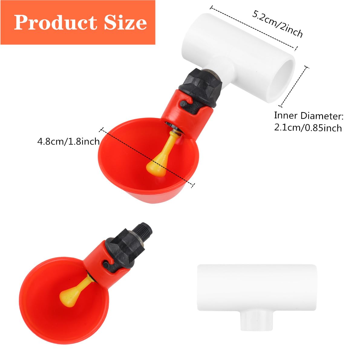 12 Pack Automatic Plastic Chicken Waterer Cups M932