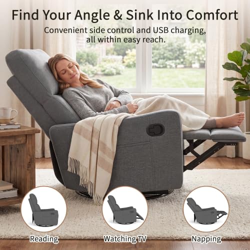Manual Swivel Rocker Recliner Chair H5316