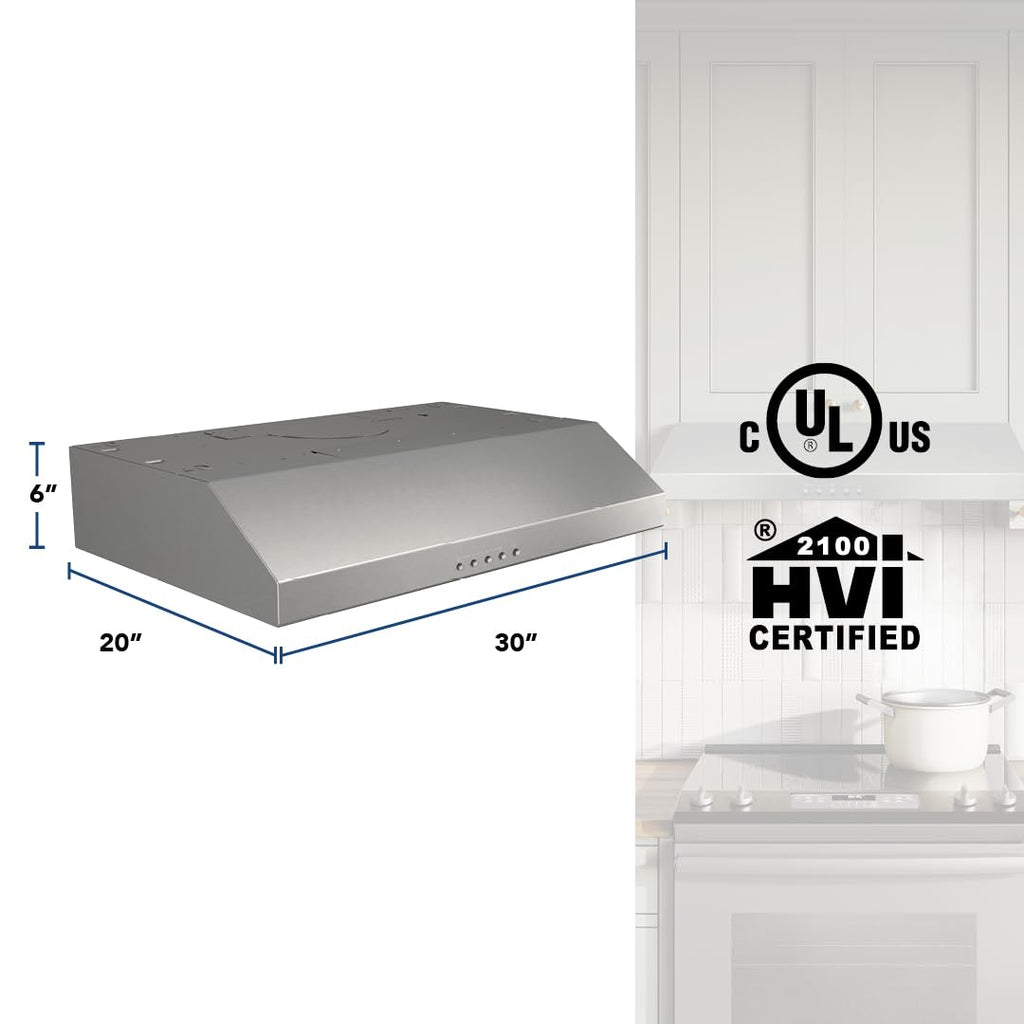 30-Inch Stainless Steel Under-Cabinet Range Hood J50930