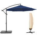 10 FT Navy Blue Patio Offset Umbrella X698037