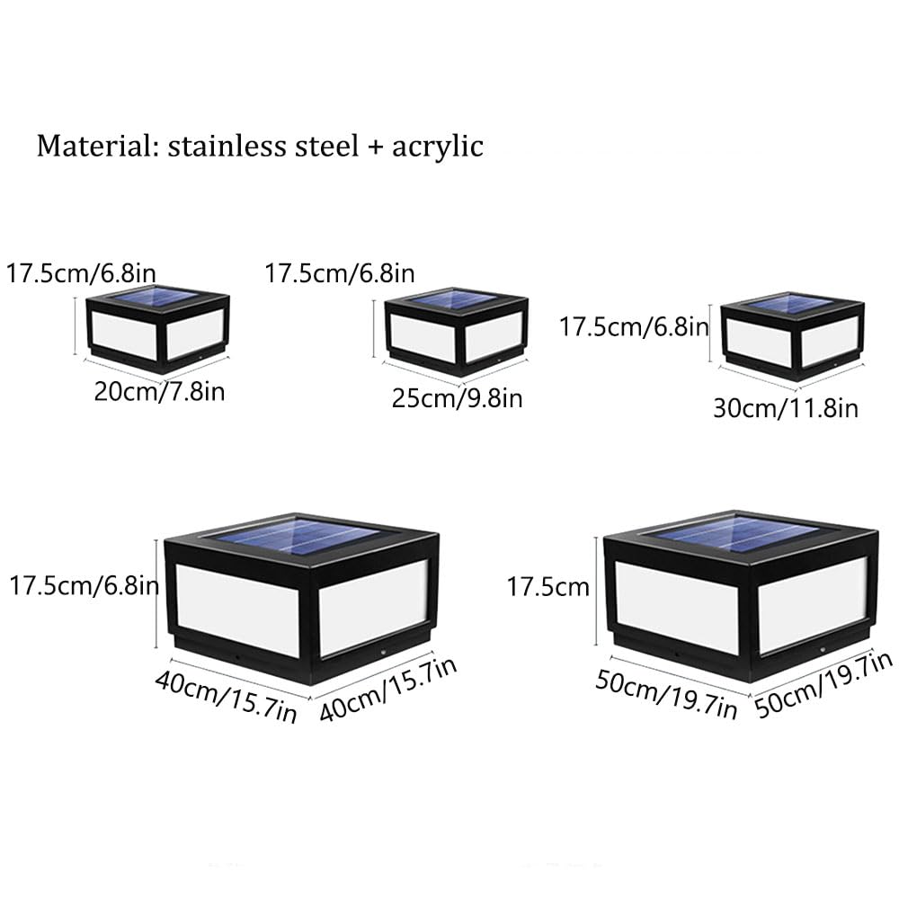 Solar Powered Waterproof Outdoor Post Lights Warm White J308