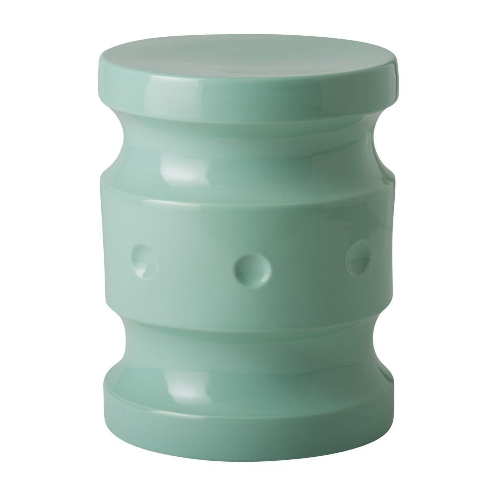 Light Teal Round Ceramic Garden Stool L7810