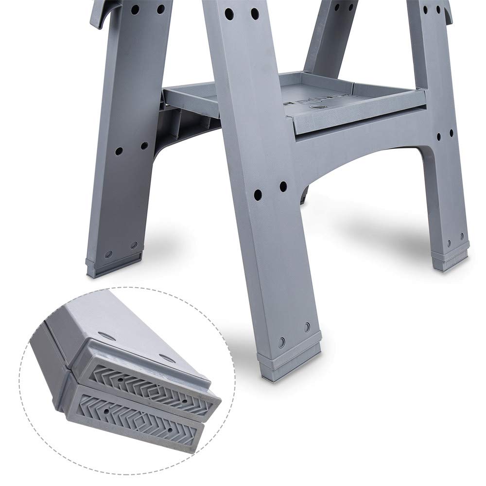 Rectangular Folding Sawhorse, 900 Pound Capacity, Set of 2 S538