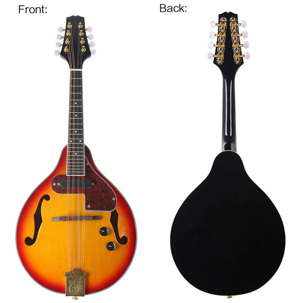8 Strings Electric Mandolin with Cable and Cleaning Cloth E9268