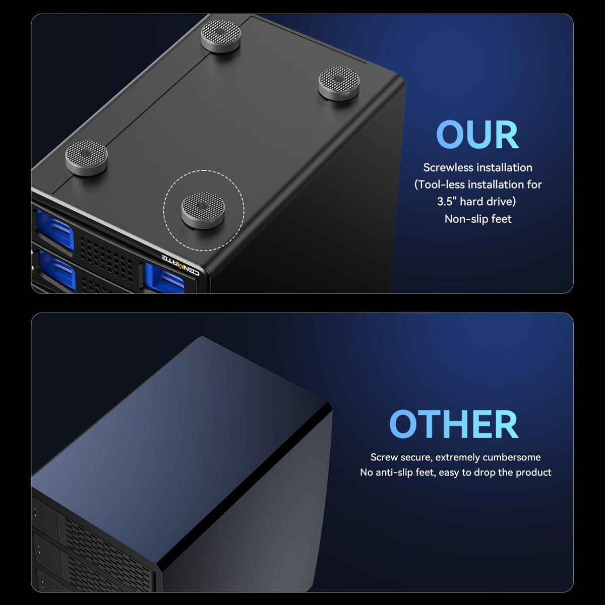 Aluminum 8 Bay Hard Drive RAID Enclosure with Cooling Fan Q37700