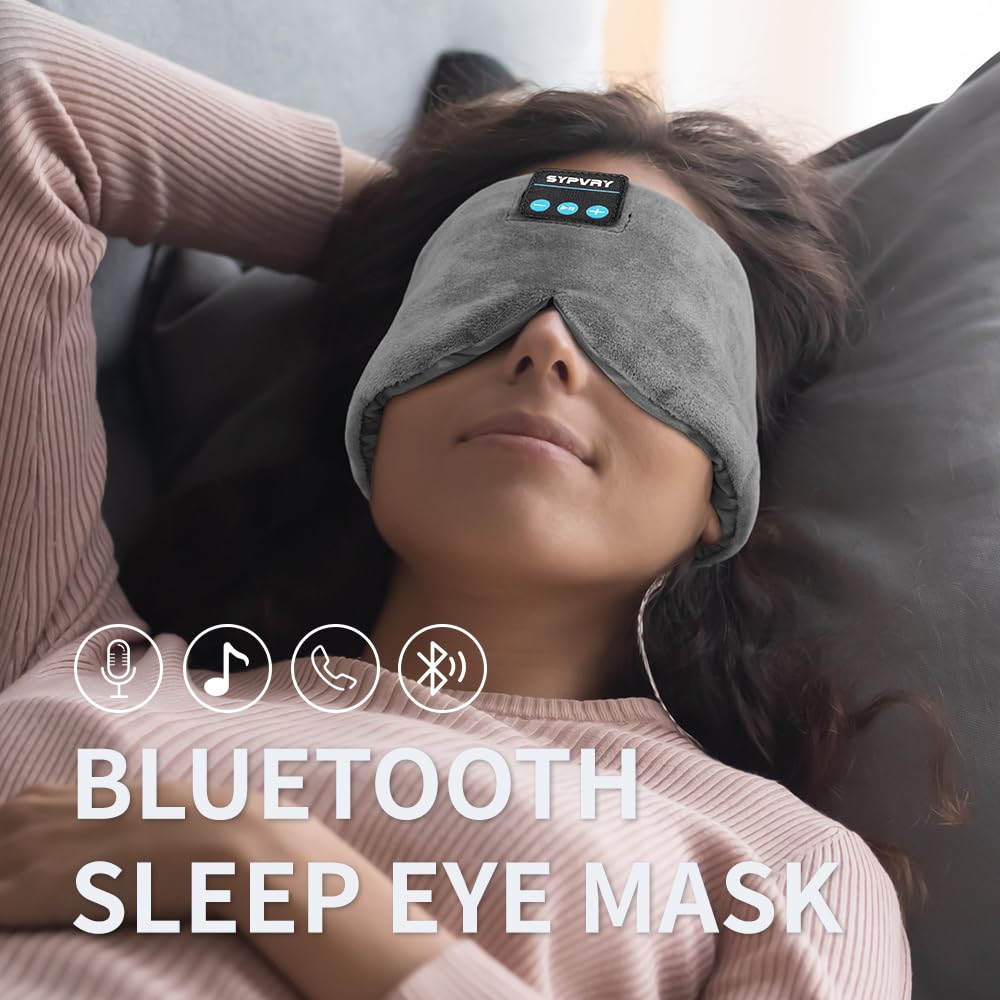 Bluetooth Silk Sleep Eye Mask with Microphone O14336