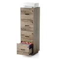 4 Drawer Wood File Cabinet with Lock O5231
