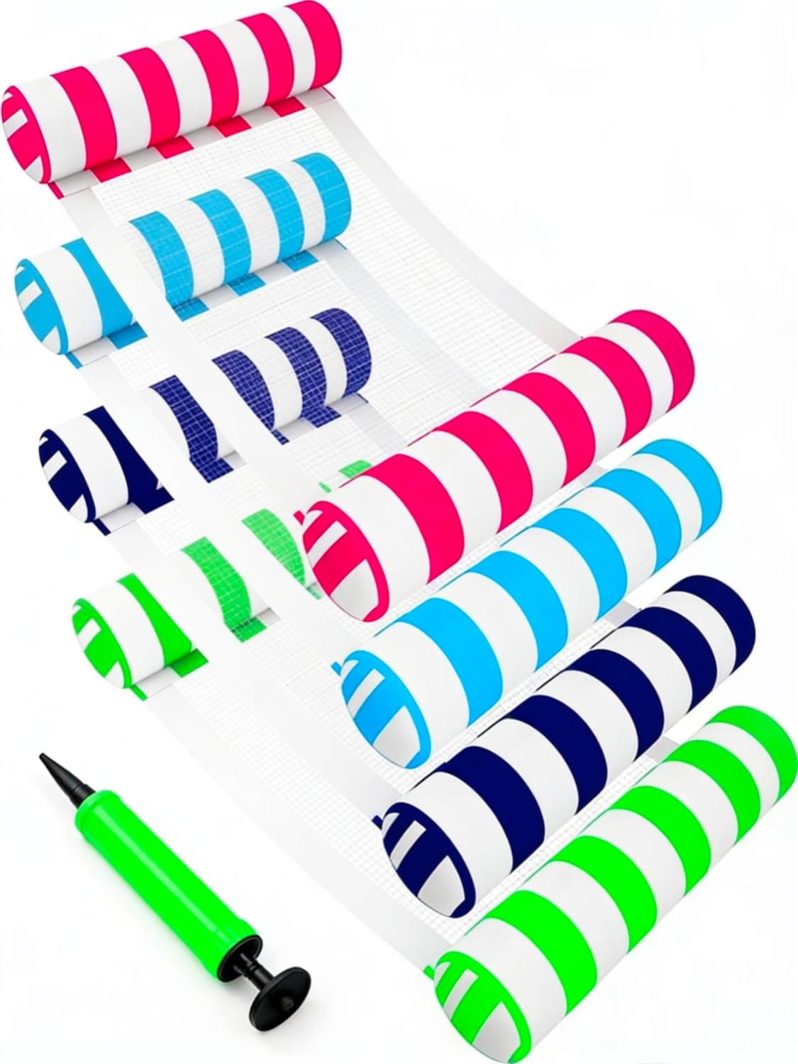 4 Pack Inflatable Pool Floats Adult Size Water Hammock M93330