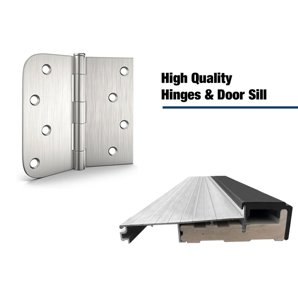 36 x 80 Fiberglass Entry Door with Vinyl Frame Low-E Glass Right Hand Inswing G72131