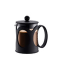 Black 4-Cup Borosilicate Glass French Press Coffee Maker Z79268