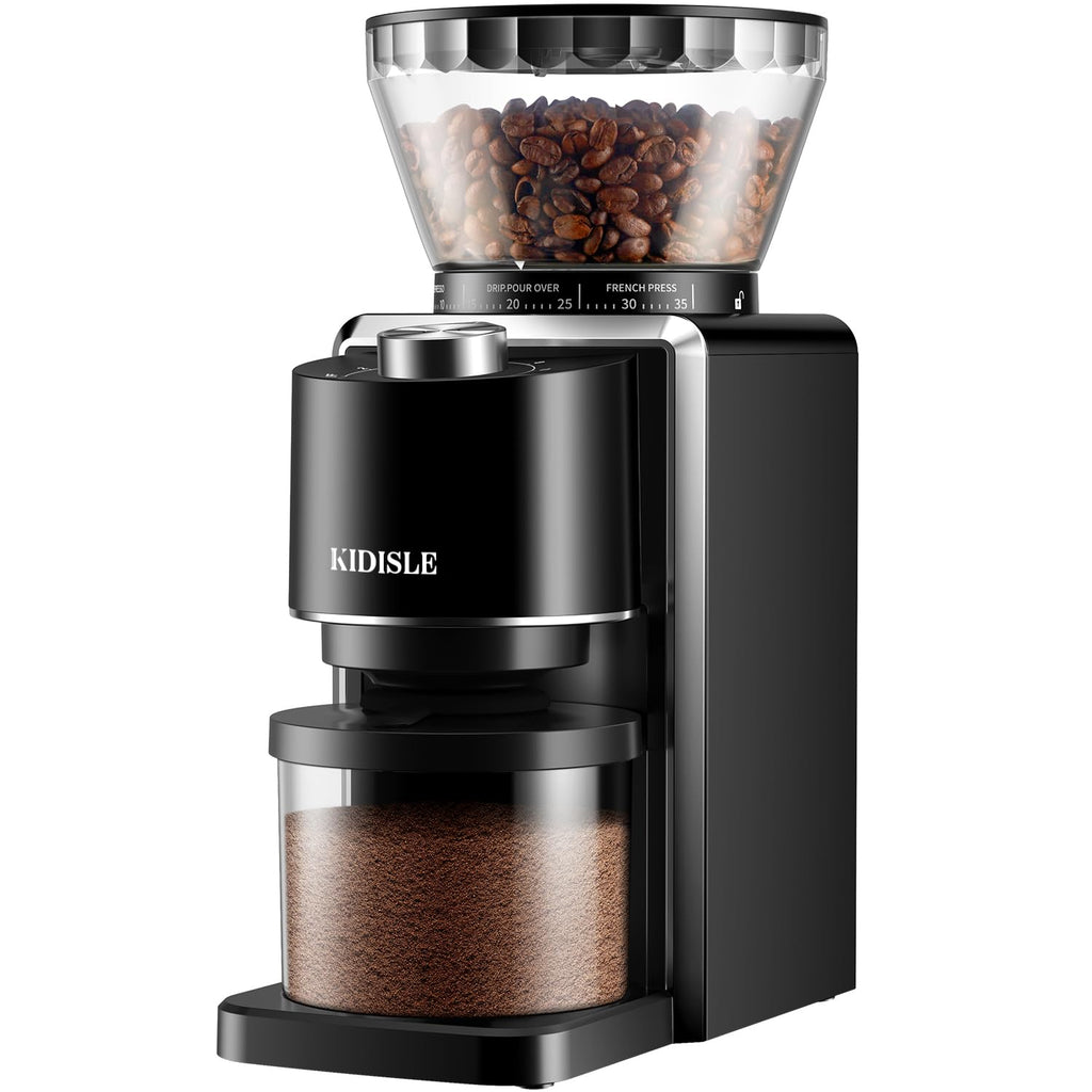 Conical Burr Coffee Bean Grinder, 35 Settings, Anti-Static, Black R68082
