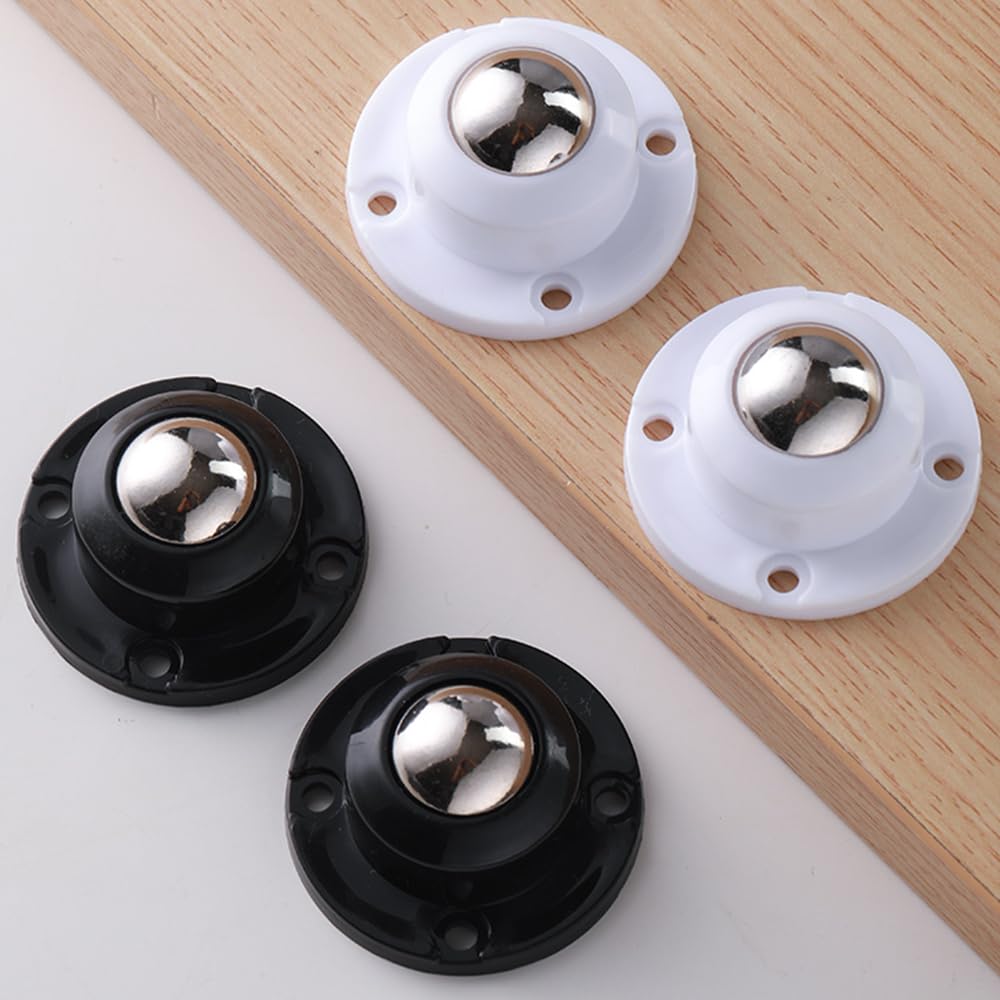 Self Adhesive Caster Wheels 0.8 Inch Black 4 Pack R82165