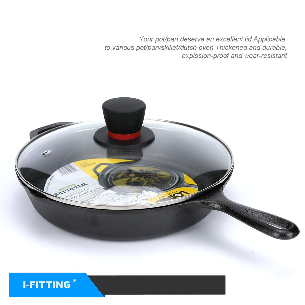 12 Inch Tempered Glass Lid with Steam Vent M628