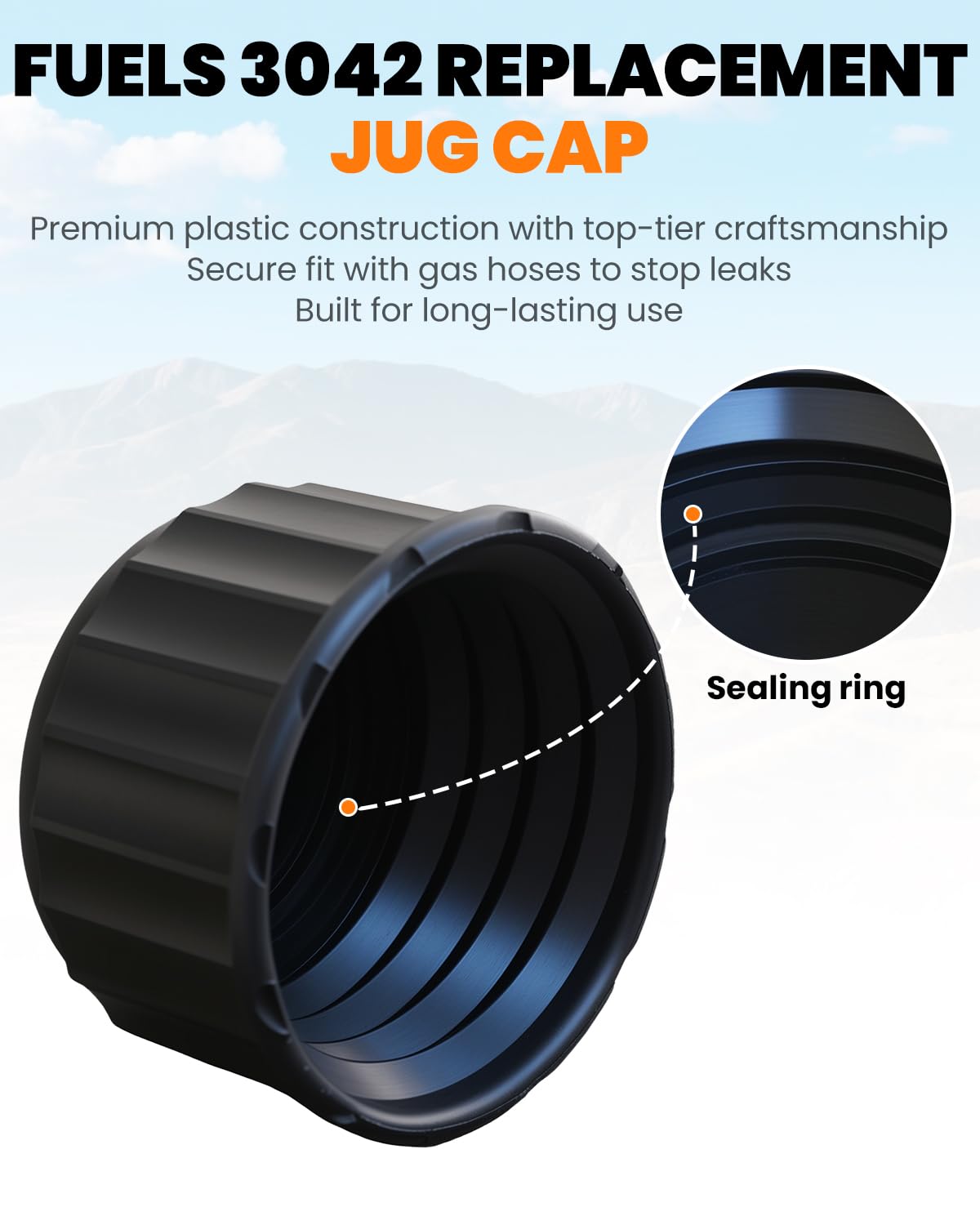 2 Pack Replacement Fuel Jug Cap E3360