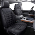 Black Faux Leather Full Set Seat Covers B8397