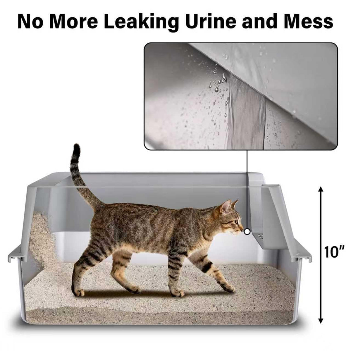 Stainless Steel XL Litter Box with Lid Z532821