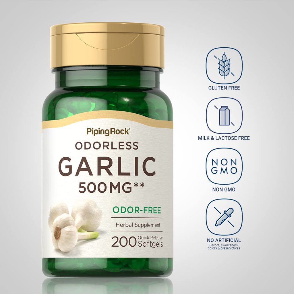 Odorless Garlic Supplement 200 Softgels A518810