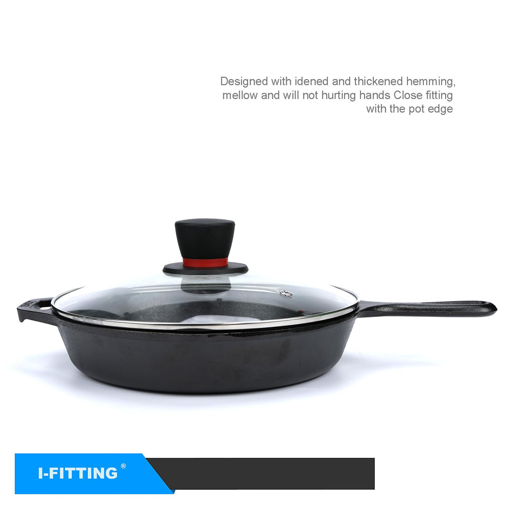 12 Inch Tempered Glass Lid with Steam Vent M628