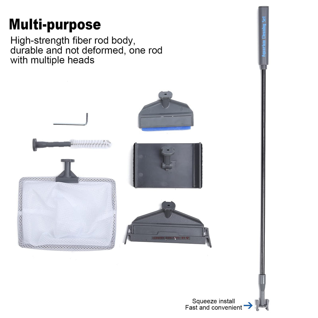5 in 1 Aquarium Cleaning Tool Kit with Telescopic Handle X6051