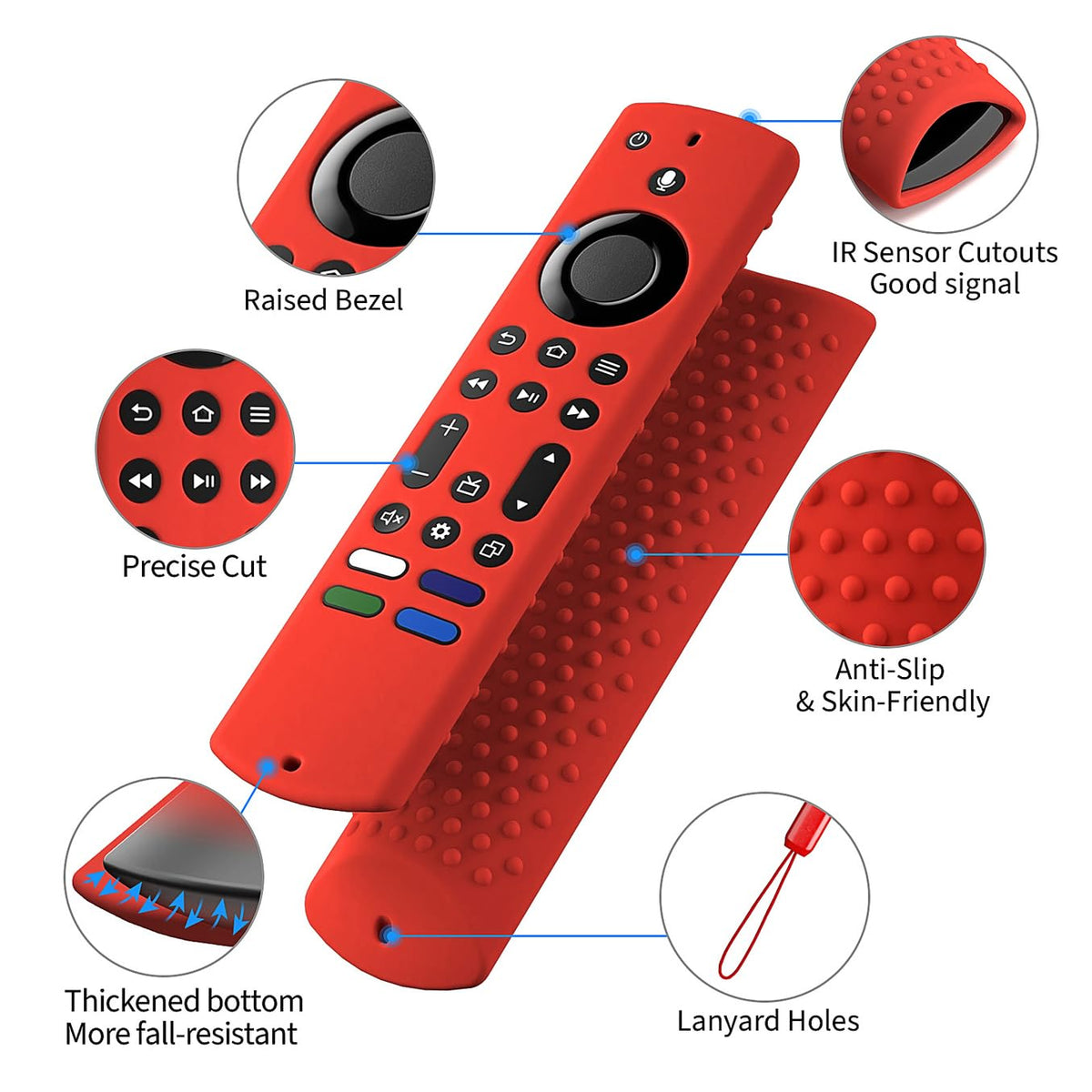 Silicone Remote Cover for Fire TV Stick 4K Max Glow Blue P1825
