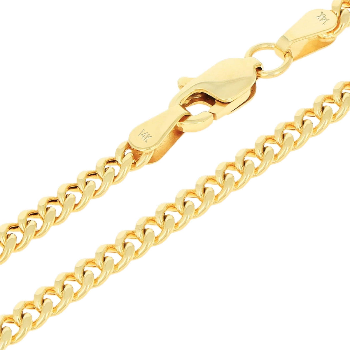14k Yellow Gold Cuban Chain Necklace P111133