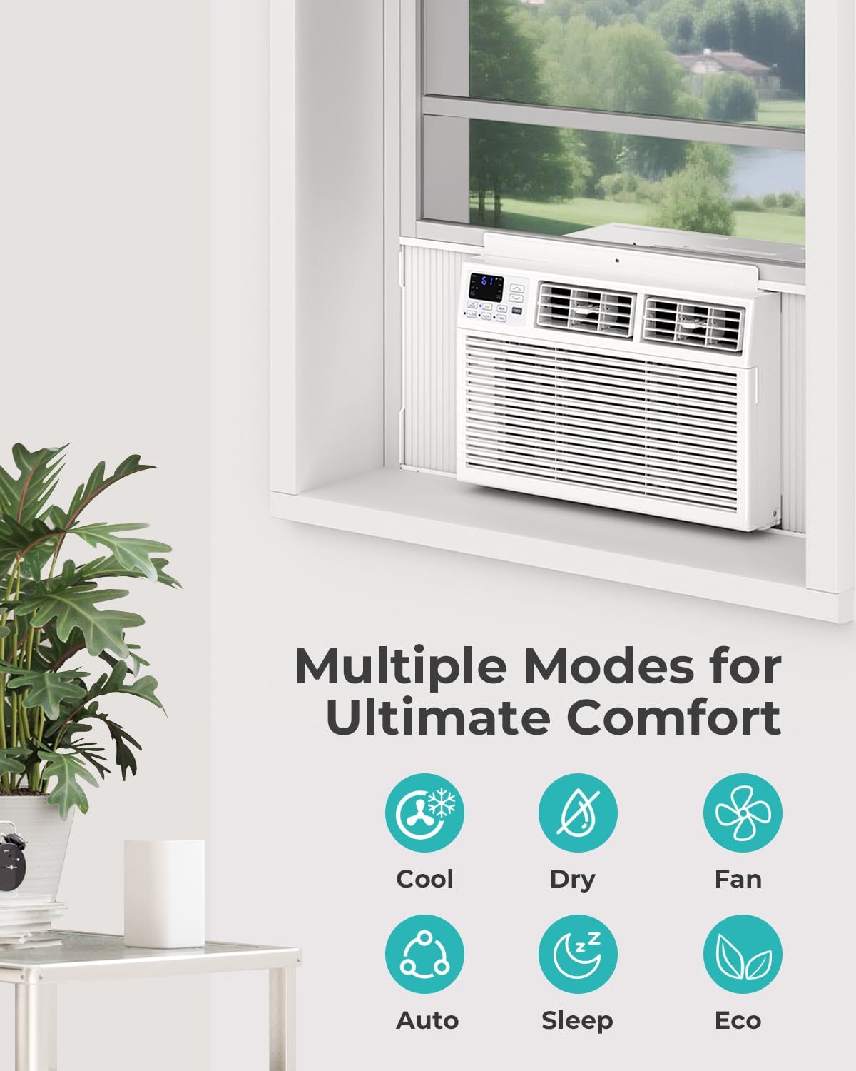 10000 BTU 6-in-1 Window Air Conditioner with Remote Control U97157