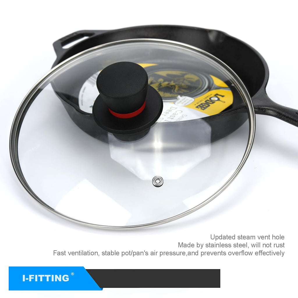 12 Inch Tempered Glass Lid with Steam Vent M628