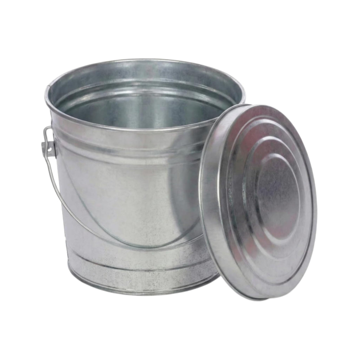 6 Gallon Galvanized Steel Locking Lid Storage Can R221863