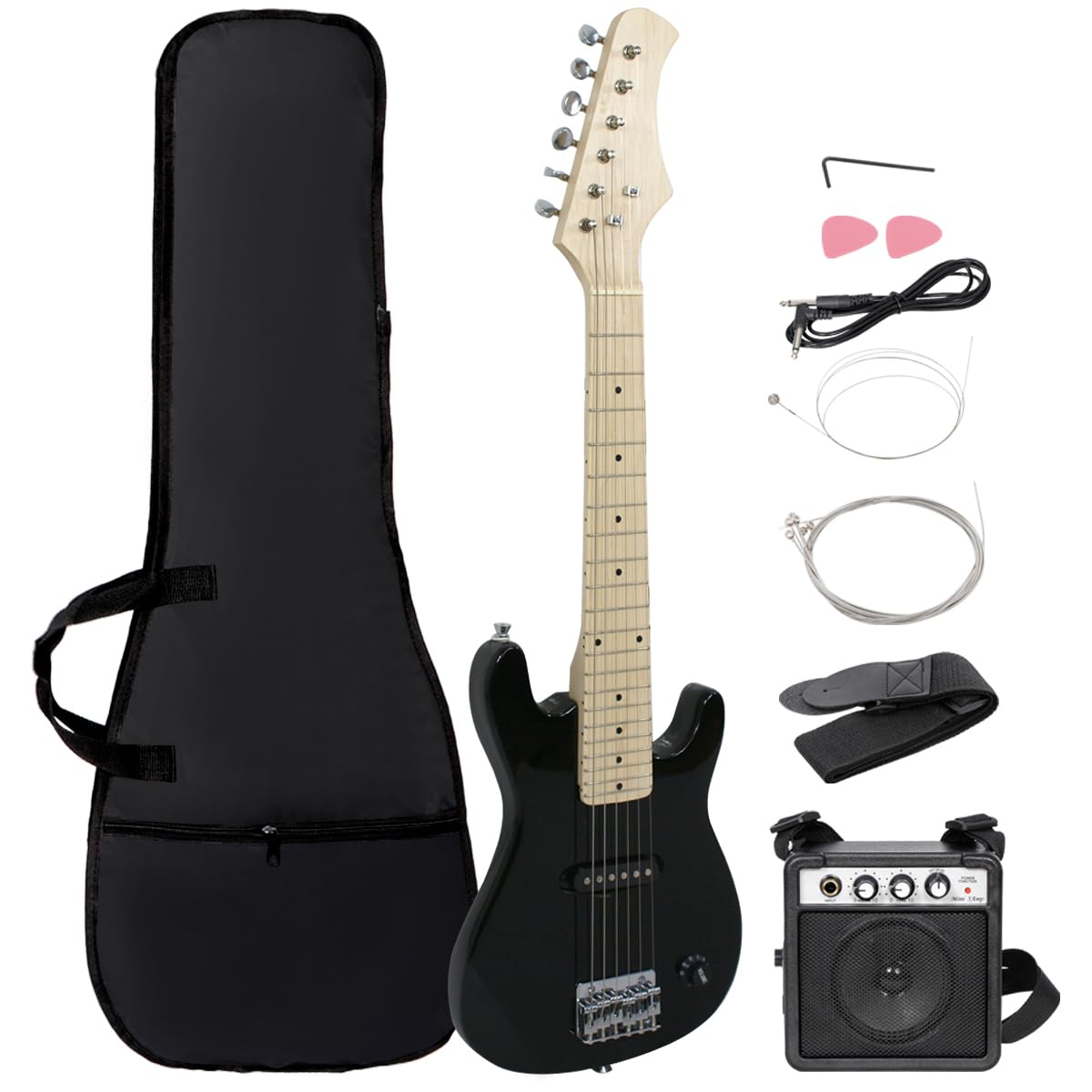 30" Beginner Electric Guitar with 5W Amp and Bag (Black) M110521