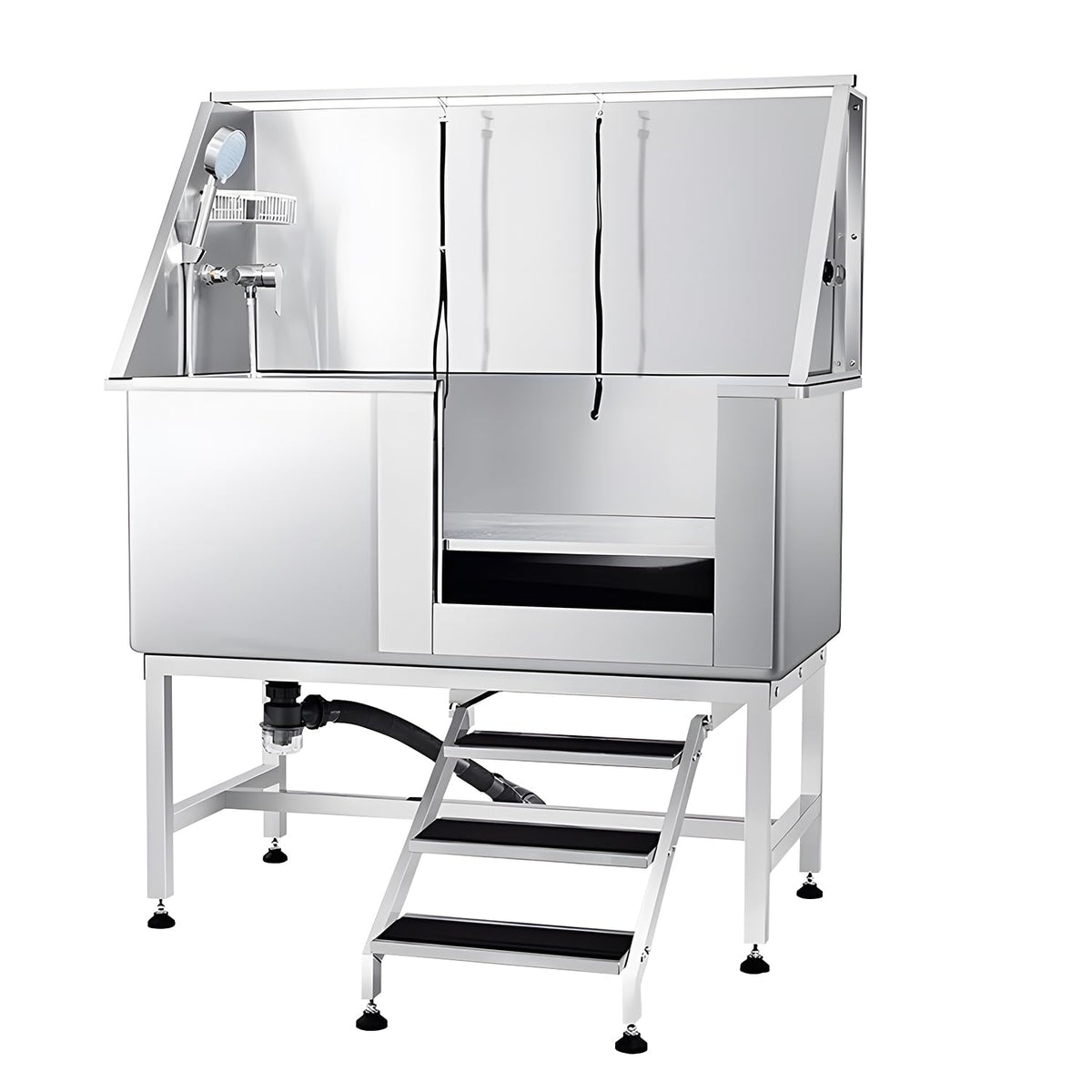 Stainless Steel 304 Dog Grooming Tub with Stairs and Faucet R10274