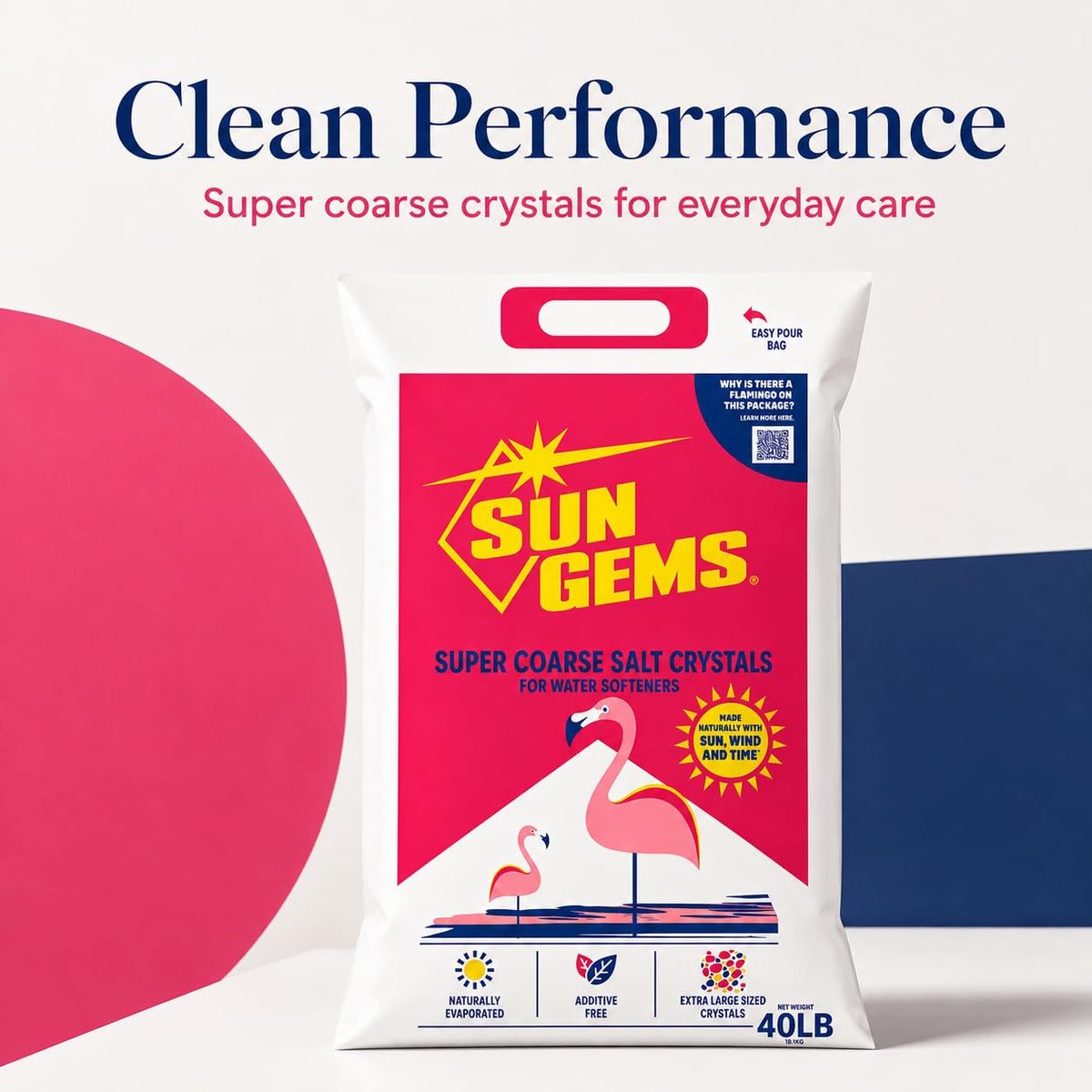 Super Coarse Water Softener Salt Crystals 40 lb 2 Pack H25220