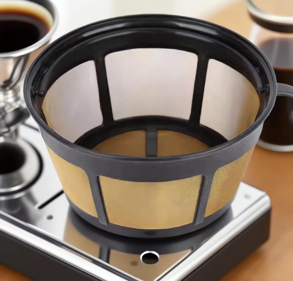Reusable Stainless Steel Mesh Coffee Filter 2 Pack L14893