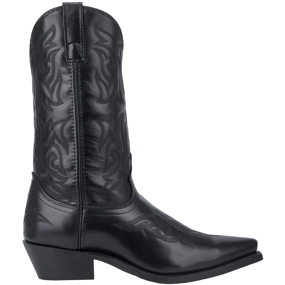 Black Mid Calf Pull On Boots F364236