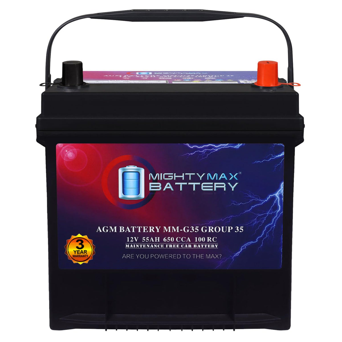 12V 55Ah AGM Replacement Battery Z577